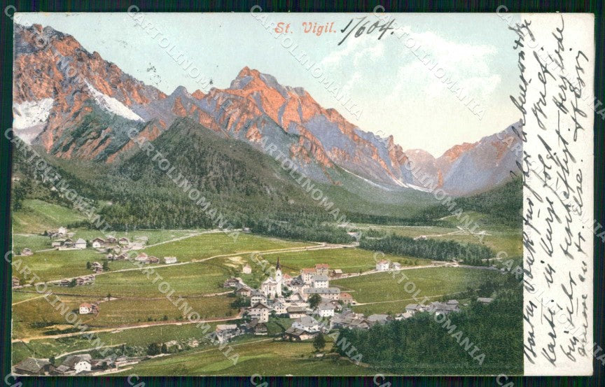 Bolzano Marebbe San Vigilio Dolomiti cartolina RT1413 – fronte