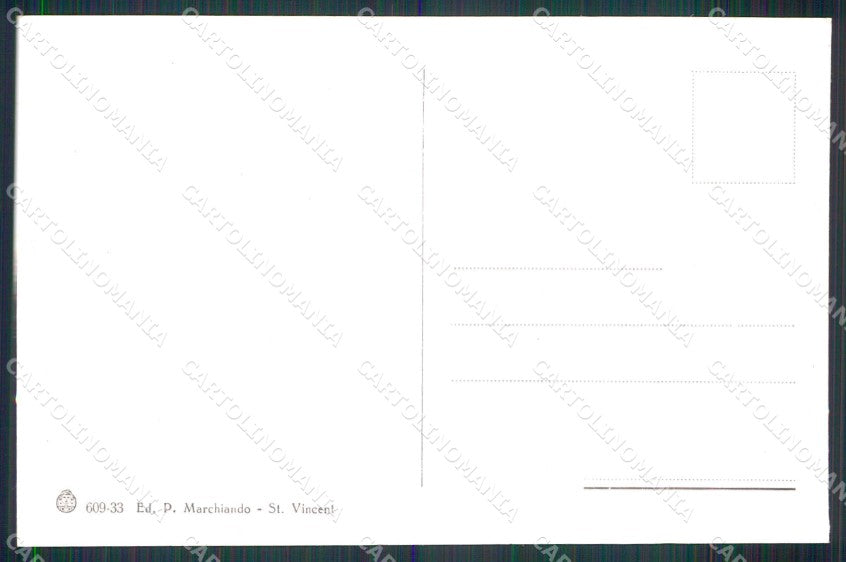 Aosta Saint Vincent Via Principale Brunner 609 33 cartolina RT1421 – retro