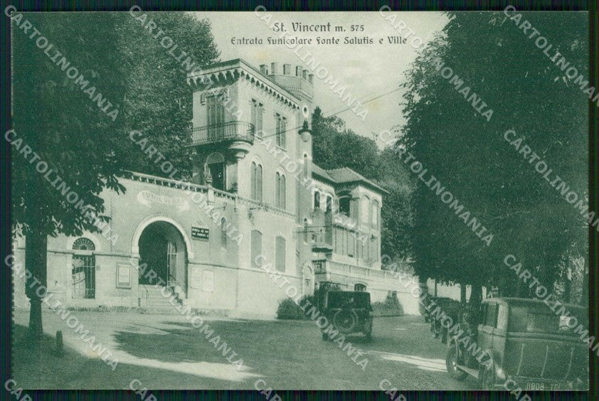Aosta Saint Vincent Entrata Funicolare Brunner 609 37 cartolina RT1422 – fronte