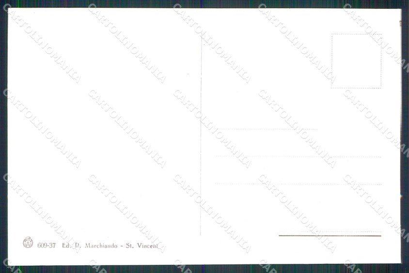 Aosta Saint Vincent Entrata Funicolare Brunner 609 37 cartolina RT1422 – retro