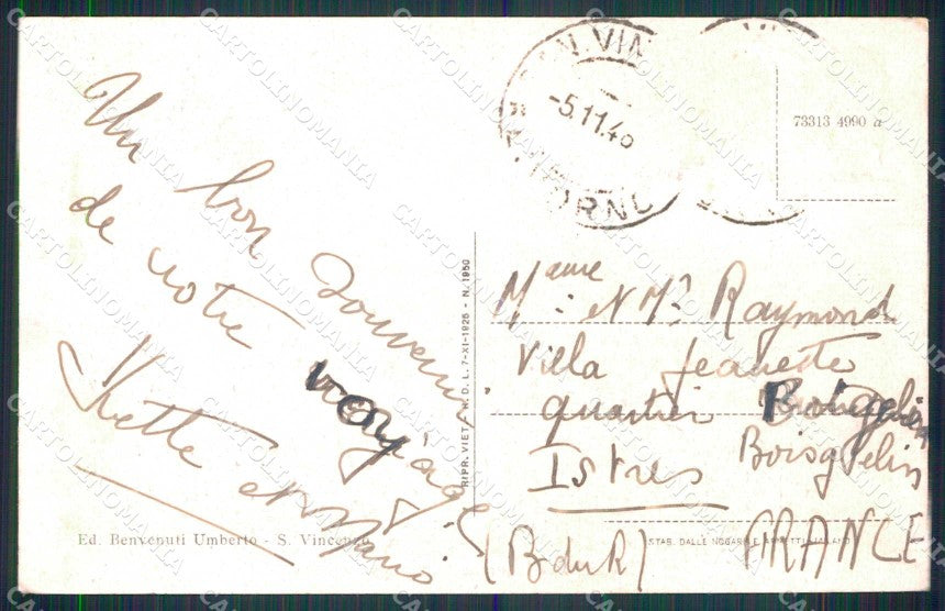 Livorno San Vincenzo Spiaggia a Nord ABRASA cartolina RT1438 – retro