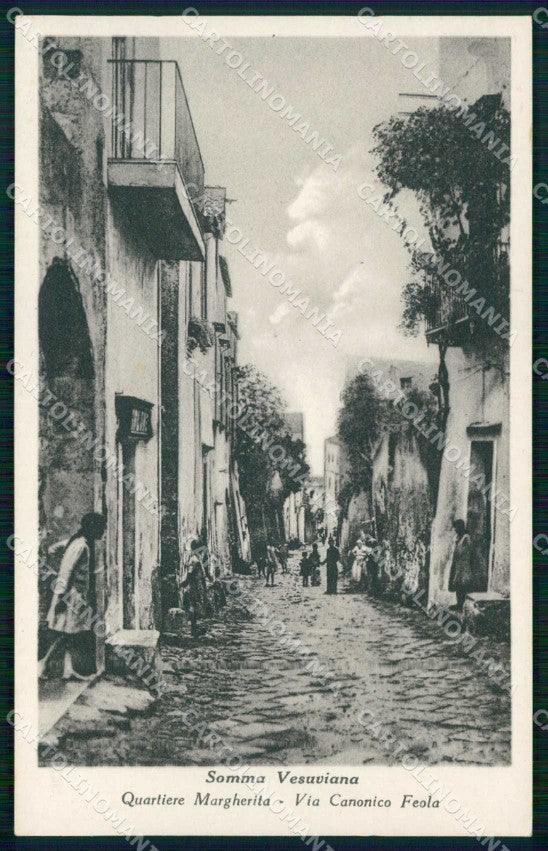 Napoli Somma Vesuviana Quartiere Margherita Via Canonico Feola cartolina RT1448 – fronte