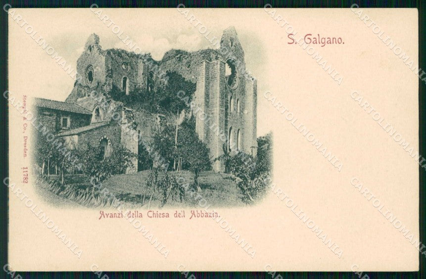 Siena Chiusdino San Galgano Avanzi dell'Abbazia Stengel 11782 cartolina RT1452 – fronte