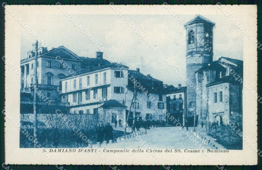 Asti San Damiano d'Asti Campanile della Chiesa cartolina RT1456 – fronte