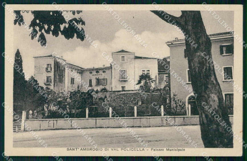 Verona Sant'Ambrogio di Valpolicella Palazzo Municipale cartolina RT1479 – fronte