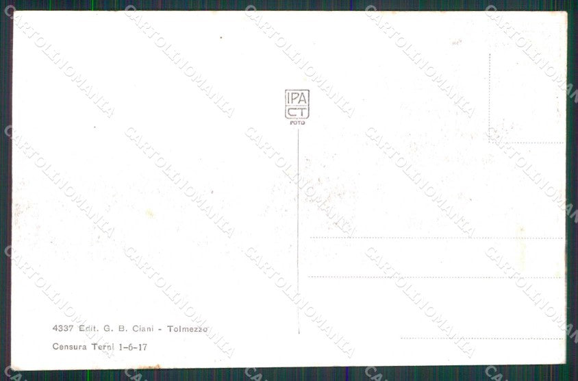 Udine Paularo Salino Carnia cartolina RT1503 – retro