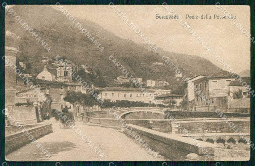 Lucca Seravezza Ponte della Passerella cartolina RT1512 – fronte