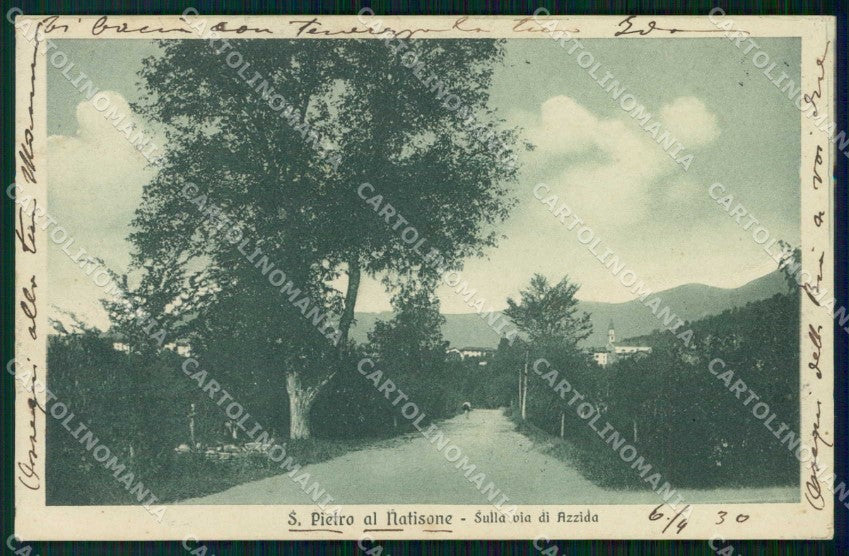 Udine San Pietro al Natisone Sulla Via di Azzida cartolina RT1527 – fronte