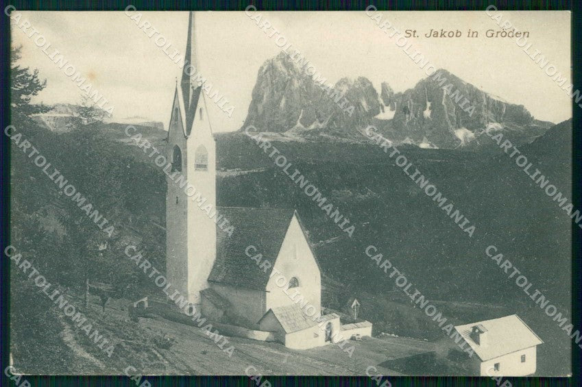 Bolzano Ortisei Chiesa di San Giacomo cartolina RT1533 – fronte