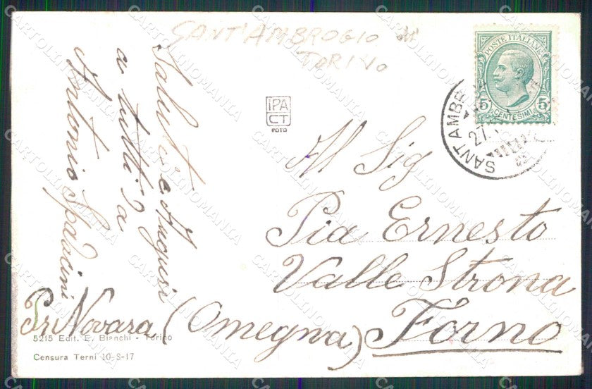 Torino Sant'Ambrogio di Sagra di San Michele cartolina RT1556 – retro