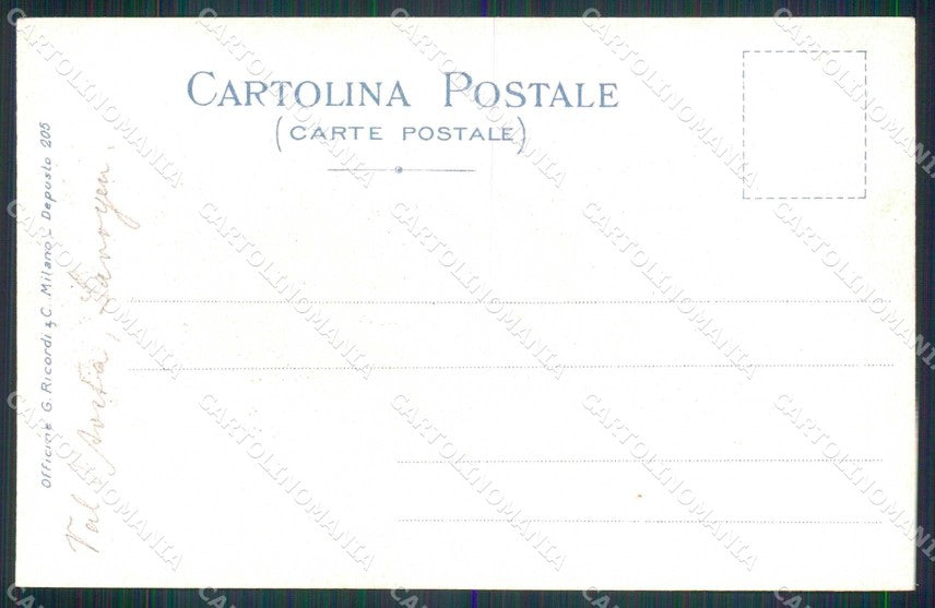 Aosta Saint Marcel Castello XVI Secolo Metlicovitz cartolina RT1567 – retro