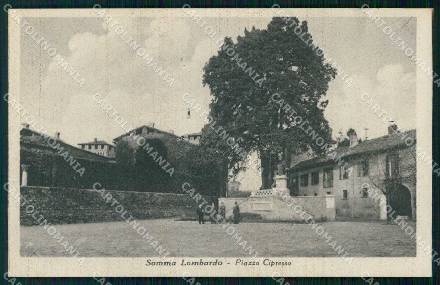 Varese Somma Lombardo Piazza Cipresso cartolina RT1570 – fronte