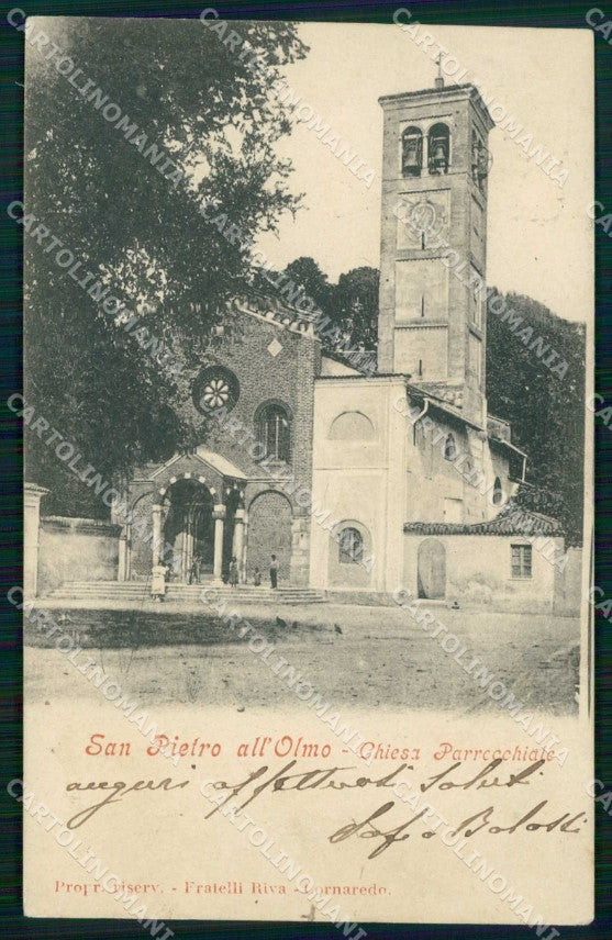 Milano Cornaredo San Pietro all'Olmo Chiesa Parrocchiale cartolina RT1576 – fronte