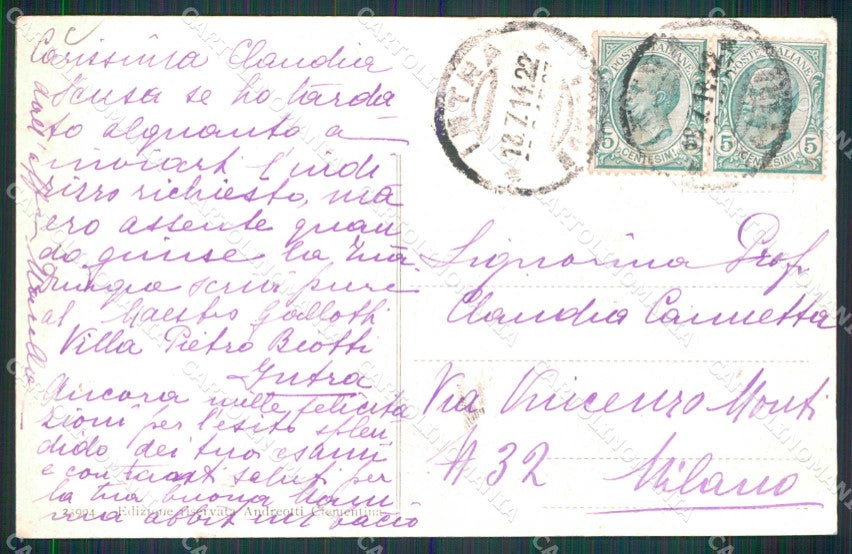 Lecco Vercurago Somasca Castello dell'Innominato cartolina RT1579 – retro