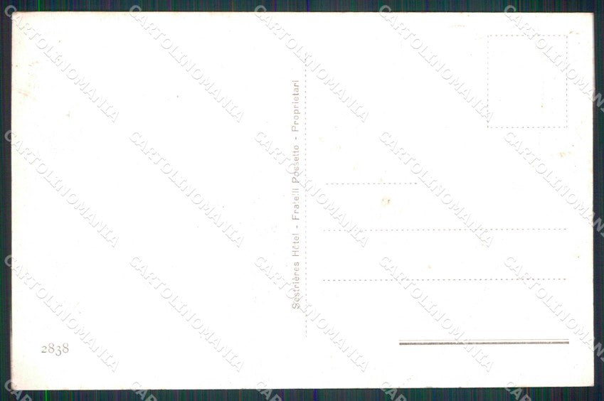 Torino Sestrière Monte Rognosa Postale Banchetta cartolina RT1580 – retro