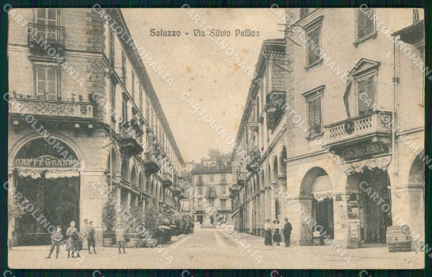 Cuneo Saluzzo Via Silvio Pellico cartolina RT1591 – fronte