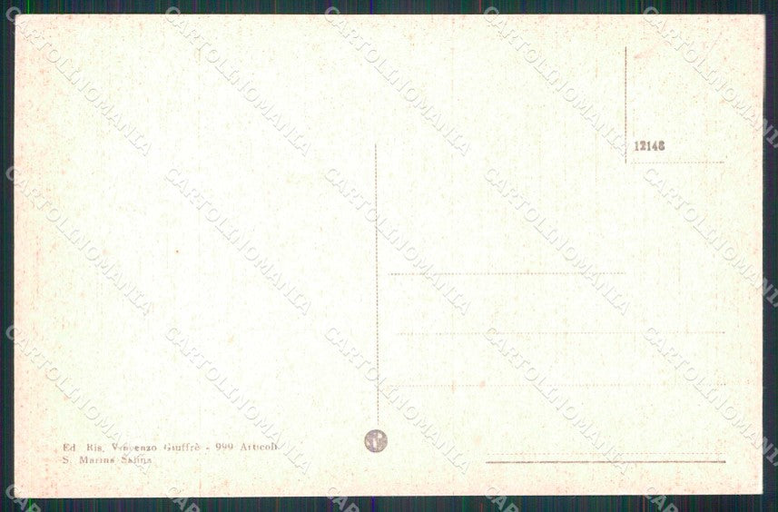 Messina Santa Maria Salina Poesia Vincenzo Giuffrè cartolina RT1594 – retro