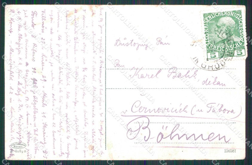 Bolzano Ortisei Tirolo Val Gardena cartolina RT1615 – retro