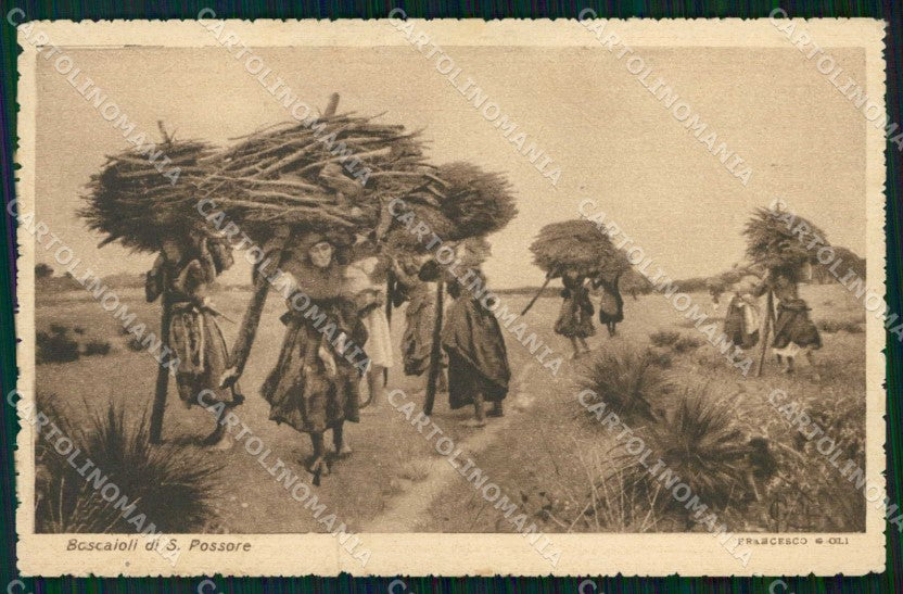 Pisa San Rossore Boscaioli Mestieri Gioli cartolina RT1629 – fronte
