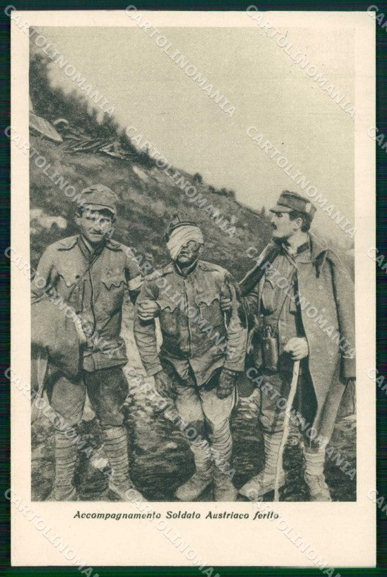 Gorizia Sagrado Accompagnamento Soldato Austriaco Ferito WWI cartolina RT1633 – fronte