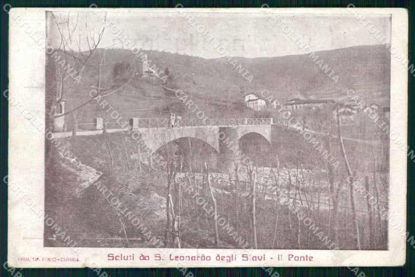 Udine San Leonardo Saluti da Ponte cartolina RT1653 – fronte