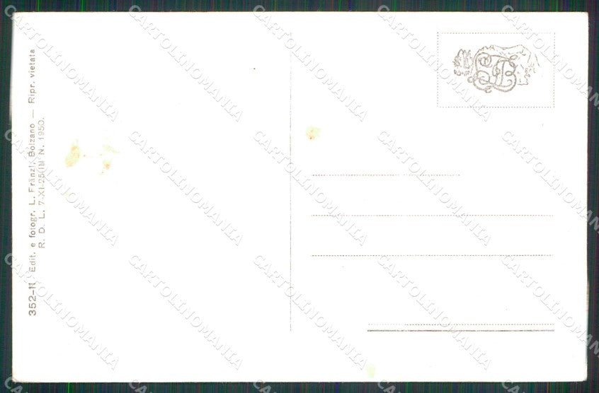 Bolzano San Genesio Atesino Gruppo Dolomitico Franzl 352 11 cartolina RT1685 – retro