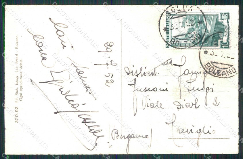 Bolzano Santa Gertrude Val di Solda Franzl 320 92 cartolina RT1693 – retro