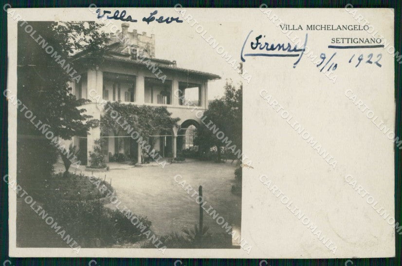 Firenze Settignano Villa Michelangelo ABRASA Foto cartolina RT1718 – fronte
