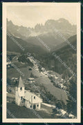 Bolzano Tires San Cipriano con Rosengarten PIEGA Foto cartolina RT1757 – fronte
