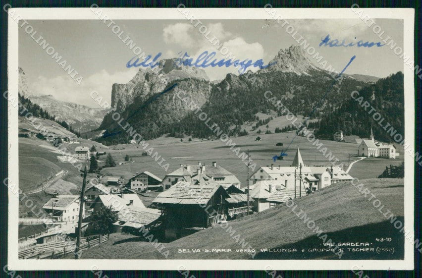 Bolzano Selva di Val Gardena Vallunga Gruppo di Tschier Foto cartolina RT1772 – fronte