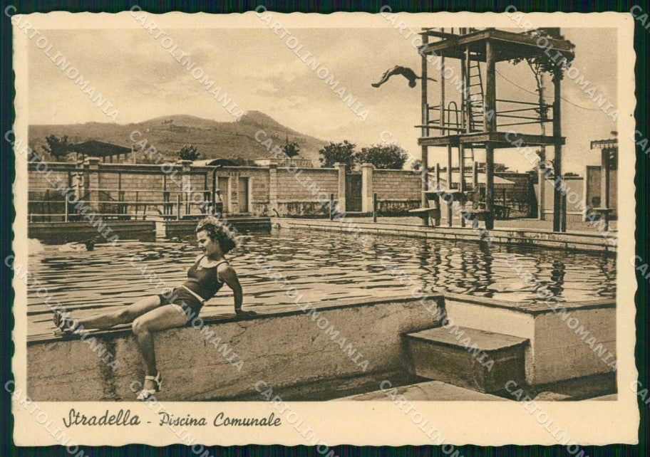 Pavia Stradella Piscina Comunale FG cartolina RT1775 – fronte