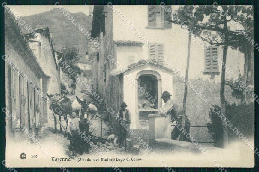 Lecco Varenna Strada dei Mulini Brunner 106 cartolina RT1796 – fronte