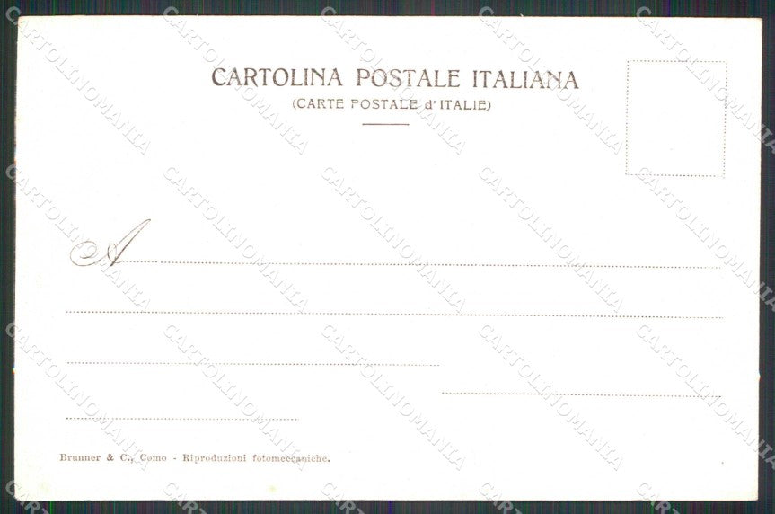 Lecco Varenna Strada dei Mulini Brunner 106 cartolina RT1796 – retro