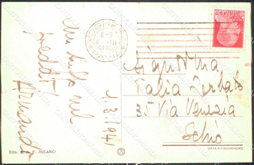 Pavia Voghera Saluti da Grande Velocità cartolina RT1802 – retro