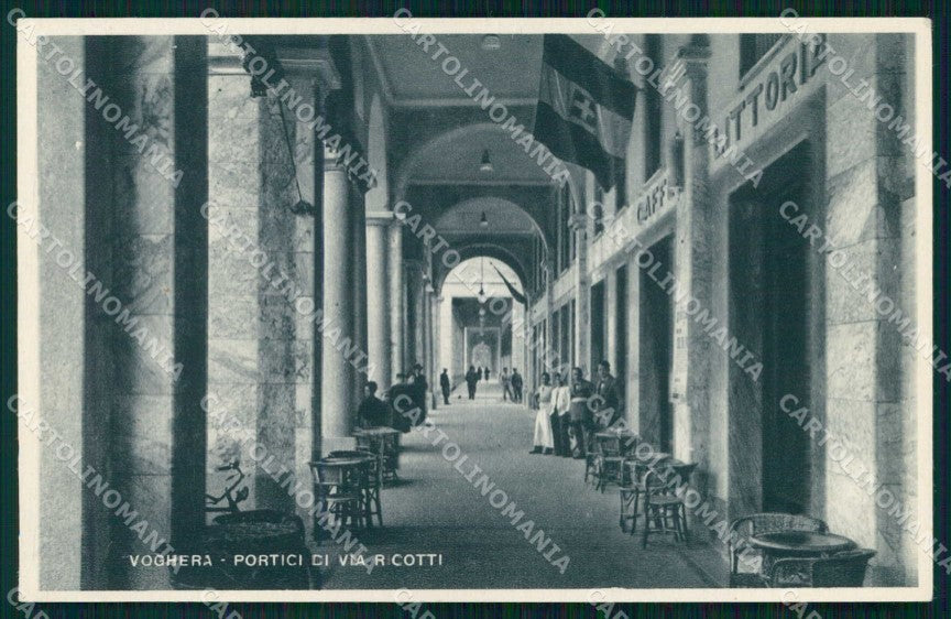 Pavia Voghera Portici di Via Ricotti cartolina RT1804 – fronte