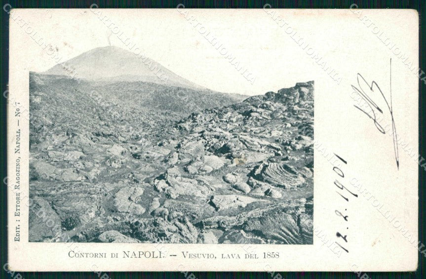 Napoli Città Vesuvio Residui di Lava cartolina RT1819 – fronte