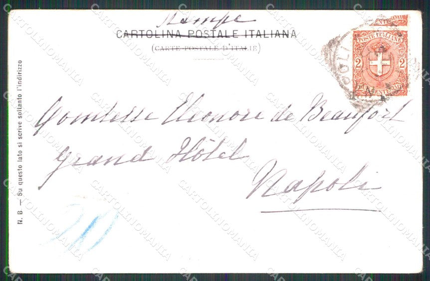 Napoli Città Vesuvio Residui di Lava cartolina RT1819 – retro
