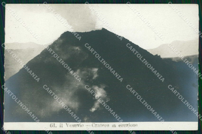 Napoli Città Vesuvio Cratere in Eruzione NPG Foto cartolina RT1826 – fronte