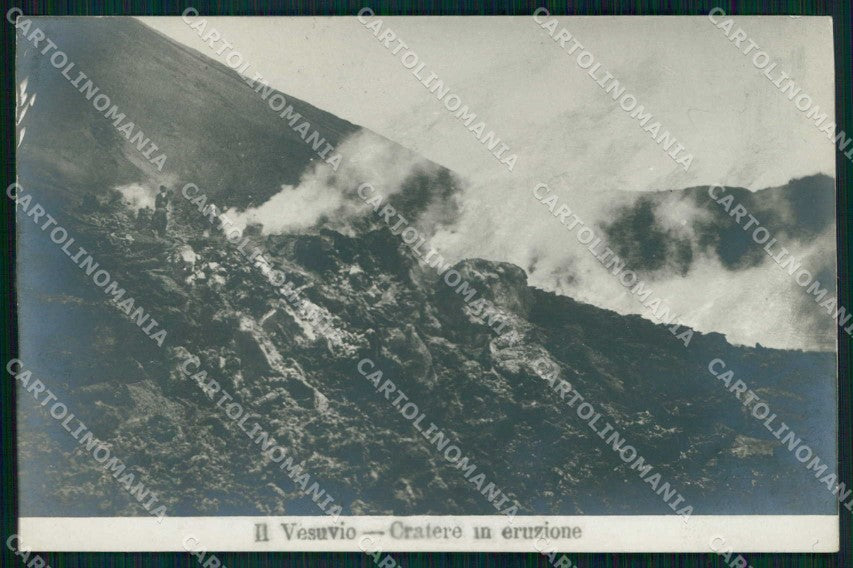 Napoli Città Vesuvio Cratere in Eruzione NPG Foto cartolina RT1829 – fronte