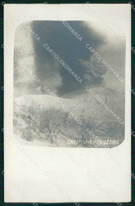 Napoli Città Vesuvio Cratere in Eruzione NPG Foto cartolina RT1830 – fronte