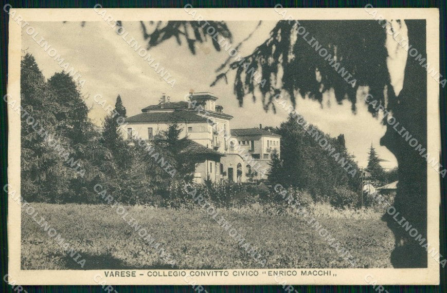 Varese Città Collegio Convitto Civico Brunner 70 169 PIEGHINA cartolina RT1832 – fronte