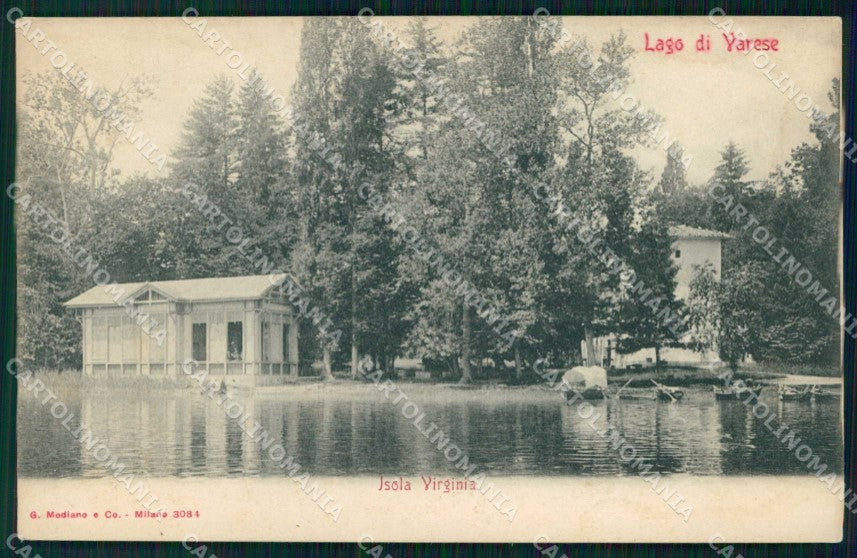 Varese Città Lago di Isola Virginia Modiano 3084 cartolina RT1845 – fronte