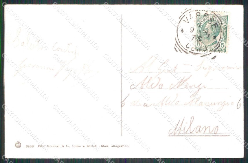 Varese Città Veduta dal Sacro Monte Brunner 3808 cartolina RT1851 – retro