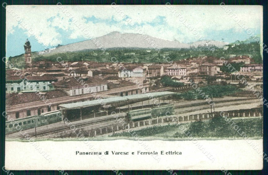 Varese Città Ferrovia Elettrica Treno cartolina RT1852 – fronte