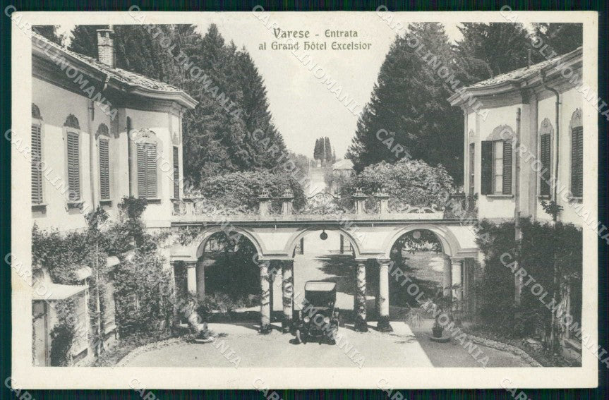Varese Città Grand Hotel Excelsior Entrata cartolina RT1856 – fronte