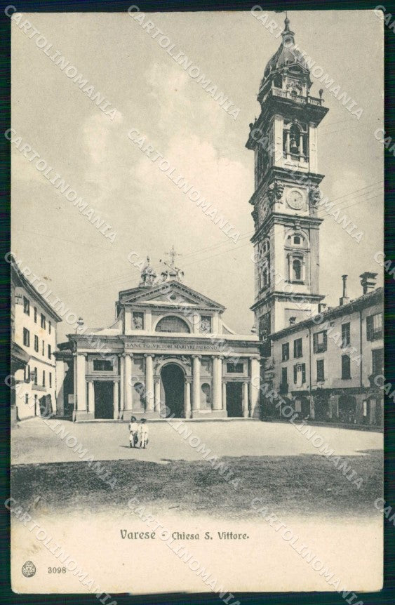 Varese Città Chiesa San Vittore Brunner 3098 cartolina RT1863 – fronte