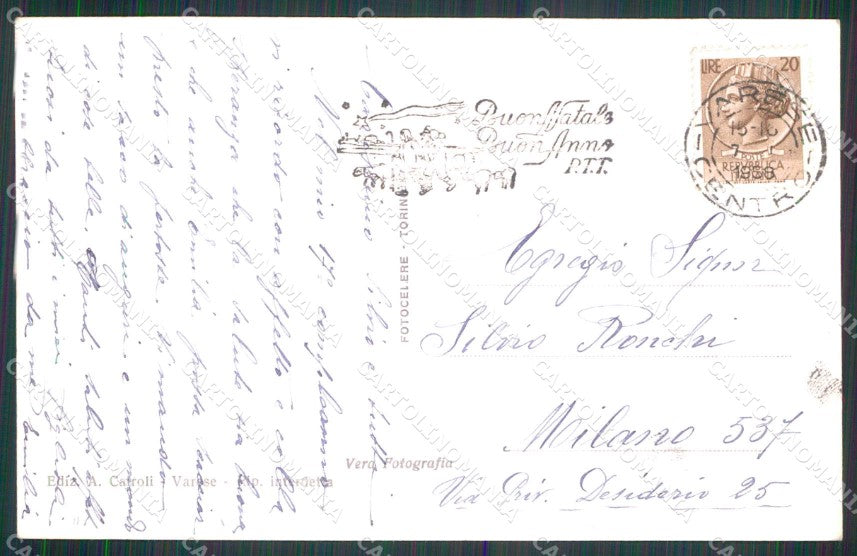 Varese Città Visione del Lago Foto cartolina RT1864 – retro