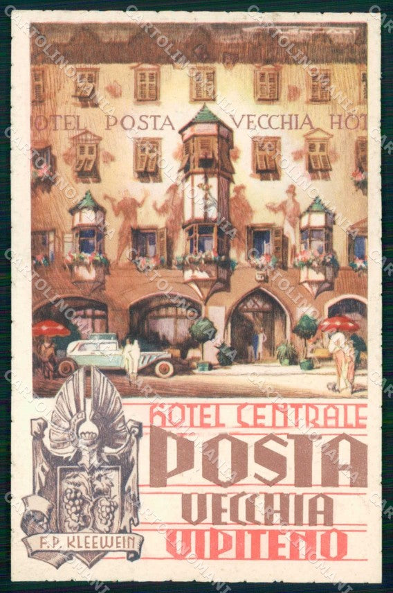Bolzano Vipiteno Hotel Centrale Posta Vecchia Lenhart cartolina RT1867 – fronte