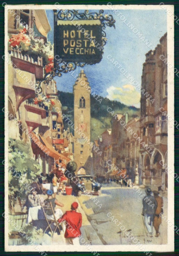 Bolzano Vipiteno Hotel Centrale Posta Vecchia cartolina RT1868 – fronte