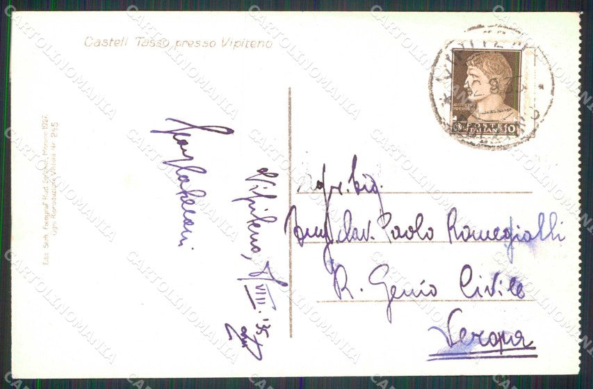 Bolzano Vipiteno Castel Tasso Foto cartolina RT1872 – retro